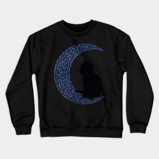 Moon and Cat Crewneck Sweatshirt